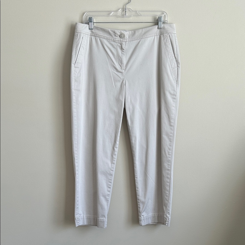 J Jill live in chinos. Light beige summer cropped pants. 24 1/2” inseam. Size 10